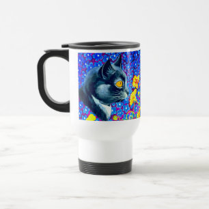 Mug De Voyage Chat en fleurs