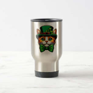 Mug De Voyage Chat mignon/chaton Saint Patrick's Day