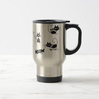 Mug De Voyage Chat noir de bande dessinée