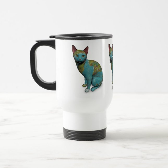 Mug De Voyage Chat Planète (Gauche)