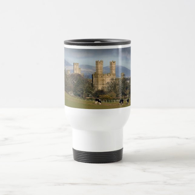 Mug De Voyage Château de Caernarfon Wales Travel Mugs. (Centre)