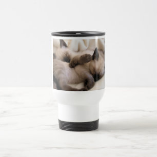 Mug De Voyage Chaton siamois mignon de chat d'animal familier de