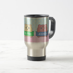 Mug De Voyage Chatons mignons pois personnalisés