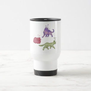 Mug De Voyage Chats Aliens Espace Fantaisiste Chat Drôle Sci-Fi