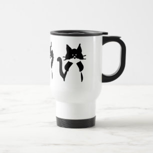 Mug De Voyage Chats noirs et blancs   Trois sages minous