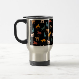 Mug De Voyage Chats sur le noir