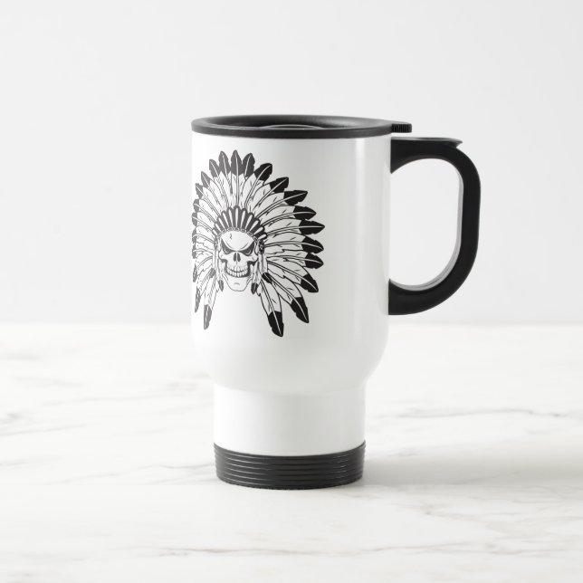 Mug De Voyage Chef du crâne indien (Droite)