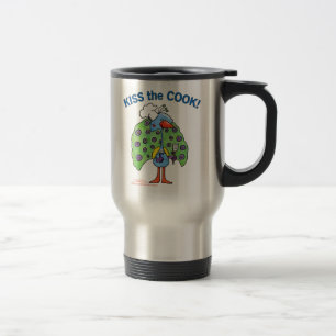 Mug De Voyage Chef Peacock, Kiss the Cook !