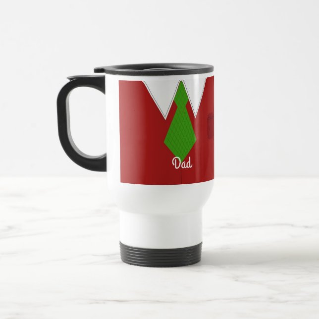 Mug De Voyage Chemise et Cravate papa rouge (Gauche)