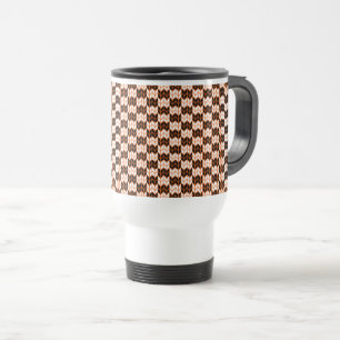MUG DE VOYAGE CHÈQUE DE CHÈQUE EN ORANGE NOIR KNIT
