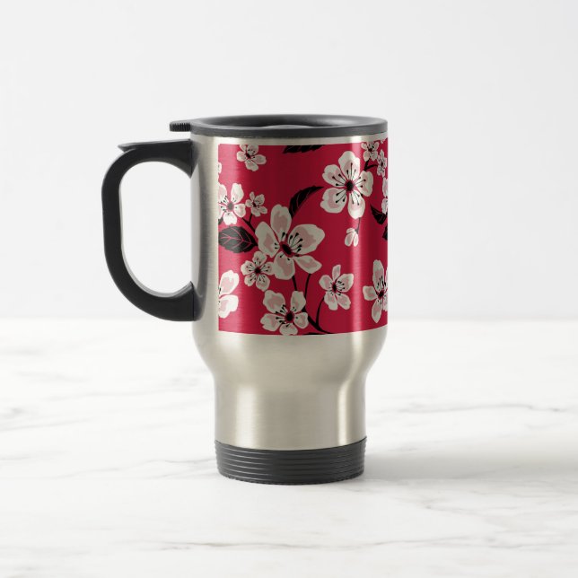 MUG DE VOYAGE CHERRY BLOSSOM - SAKURA (ROUGE) (Gauche)