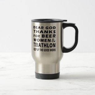 Mug De Voyage Chers mercis de Dieu des femmes et de triathlon de