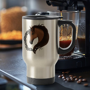 Mug De Voyage Cheval Brown celtique Jaune