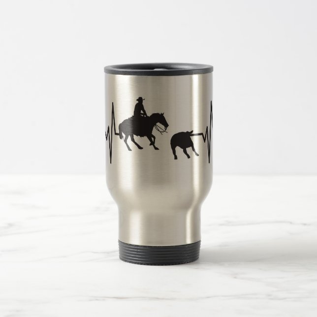 Mug De Voyage Cheval de coupe - impulsion de battement de coeur (Centre)