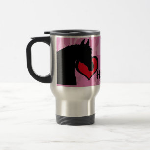 Mug De Voyage Cheval du Coeur (camo rose)