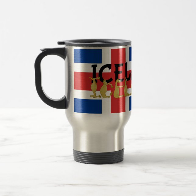 Mug De Voyage Cheval islandais | Drapeau de l'Islande (Gauche)