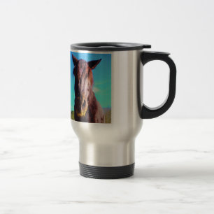 Mug De Voyage Cheval pourpre avec Bouche verte
