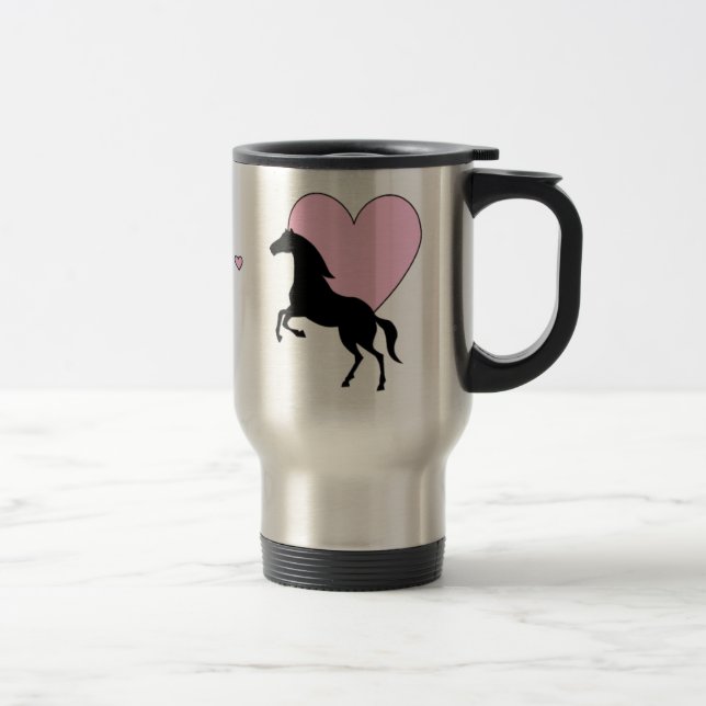Mug De Voyage Chevaux et amour (Droit)