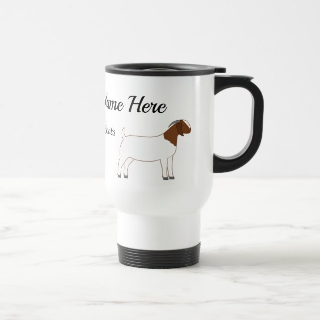 Mug De Voyage Chèvre de garde personnalisée (Droite)