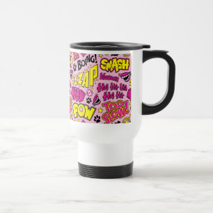 Mug De Voyage Chibi Comic Phases et Logos Motif