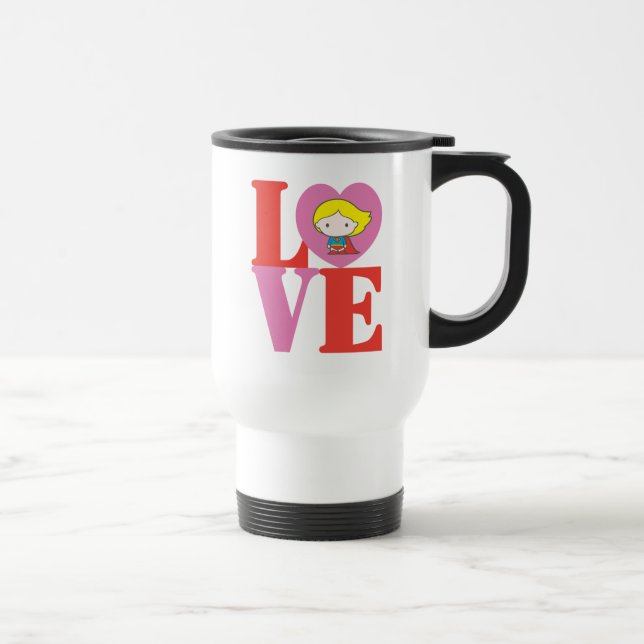 Mug De Voyage Chibi Supergirl LOVE (Droite)