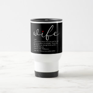 Mug De Voyage Chic Script Rouge Cœur Amour Définition Moderne de