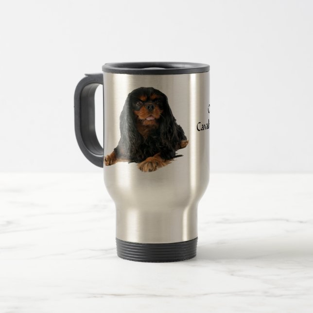 Mug De Voyage Chien espagnol du roi Cavalier Charles (Devant gauche)