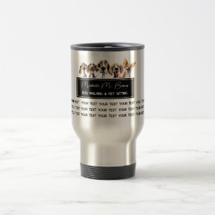 Mug De Voyage Chien moderne Chien de Marche assis noir blanc