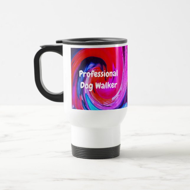 Mug De Voyage Chien professionnel Walker brillant tourbillon tei (Gauche)
