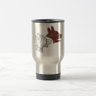 Mug De Voyage Chien Silhouette main Brown