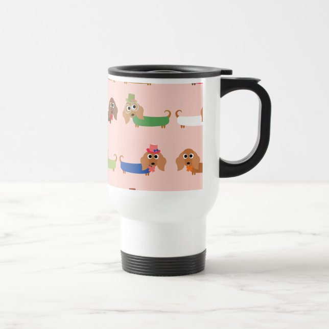 Mug De Voyage Chiens drôles de teckel (Droite)