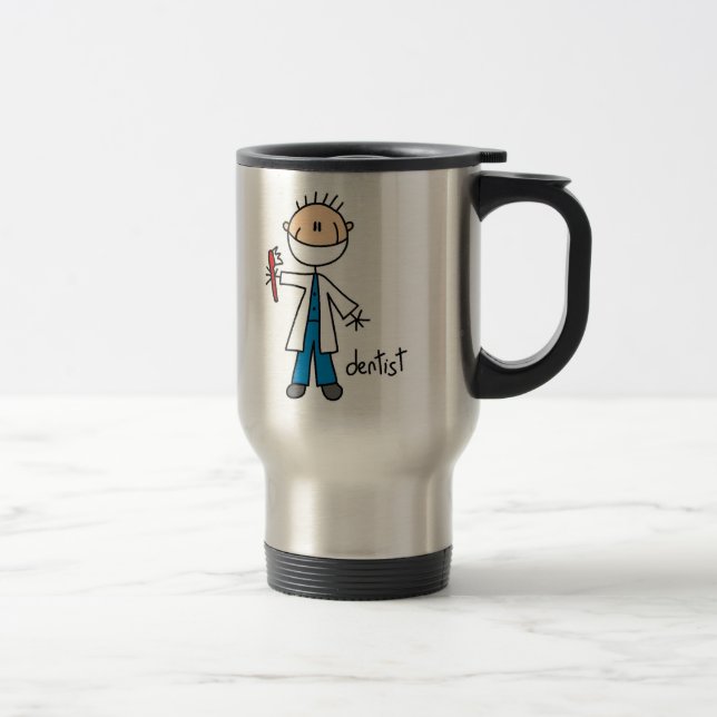 Mug De Voyage Chiffre de bâton de dentiste (Droit)