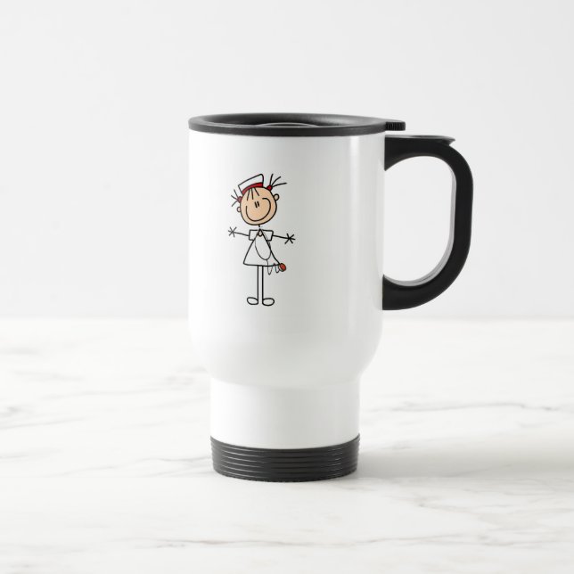 Mug De Voyage Chiffre femelle blanc cadeaux de bâton de (Droite)