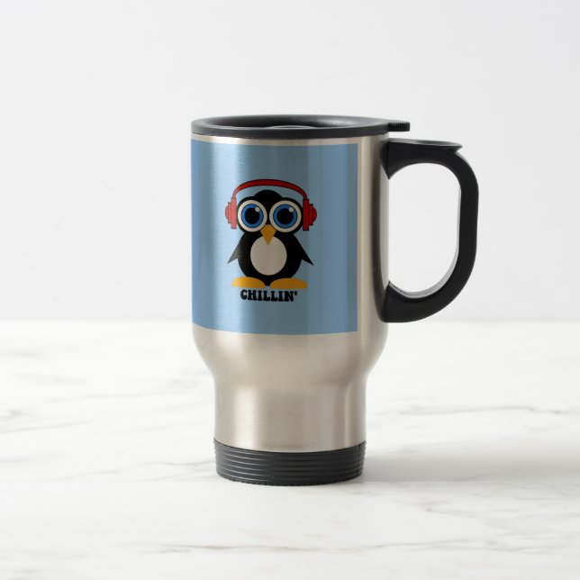 Mug De Voyage chillin de pingouin (Droit)
