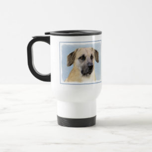 Mug De Voyage Chinook (Oreilles Laissées) Peinture - Art Chien o