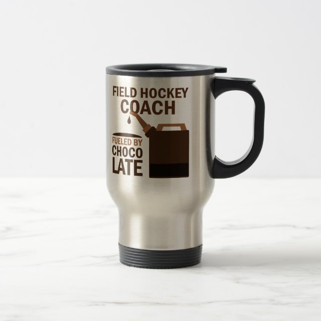Mug De Voyage Chocolat (drôle) de car d'hockey de champ (Droit)