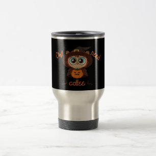 Mug De Voyage Chouette/Automne/Automne/Halloween/citrouille