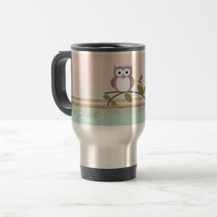 Mug De Voyage Chouette mignonne et féminine, personnalisée