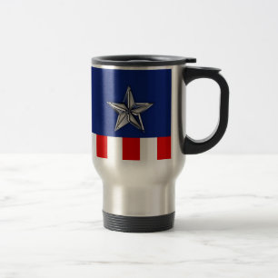 Mug De Voyage Chrome Comme étoile sur Festive Patriotic couleurs