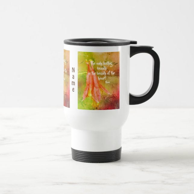 Mug De Voyage Chronique de beauté durable Citation Rumi inspiran (Droite)