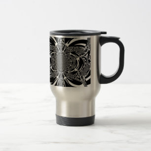 Mug De Voyage Circulaire Zebra Kaleidoscope Art
