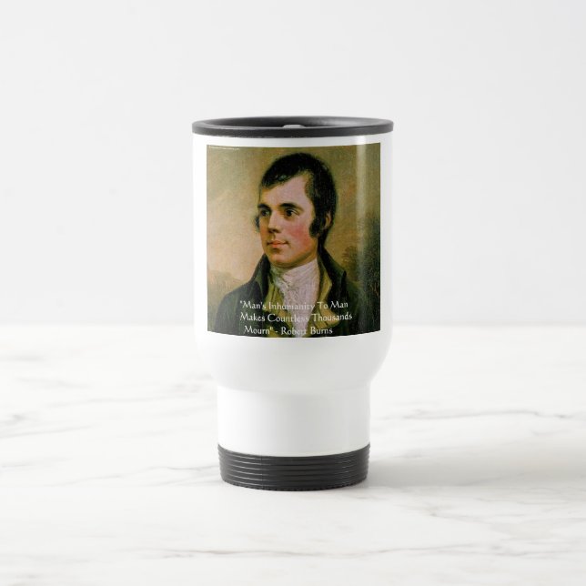 Mug De Voyage Citation célèbre de Robert Burns (Centre)