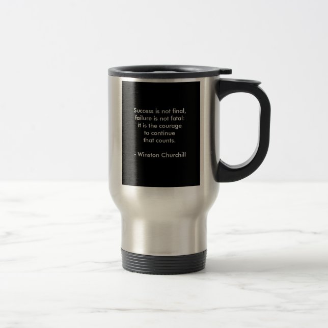 Mug De Voyage Citation de Winston Churchill ; succès (Droit)