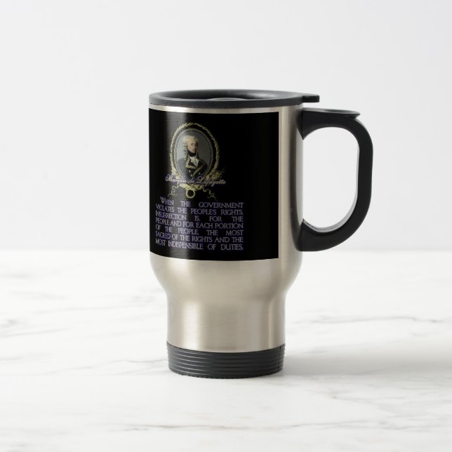 Mug De Voyage Citation du marquis De Lafayette sur (Droit)