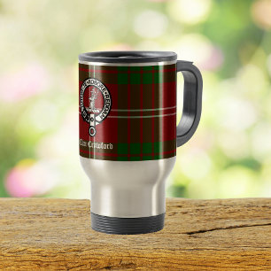 Mug De Voyage Clan Crawford Crest Tartan
