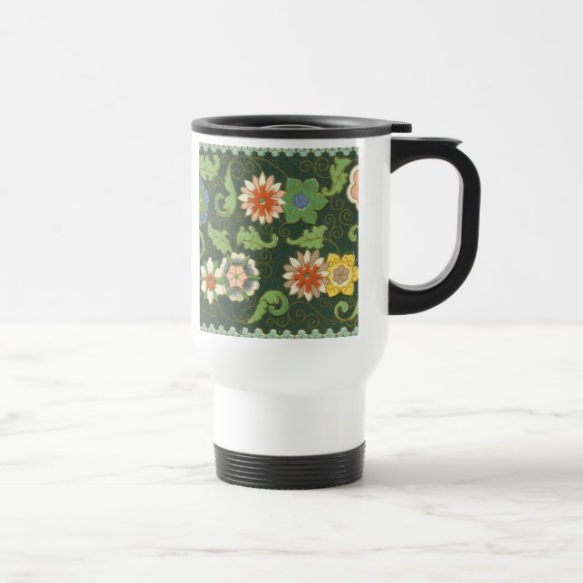Mug De Voyage Cloisonne Chine Patter Asiatique Oriental (Droite)