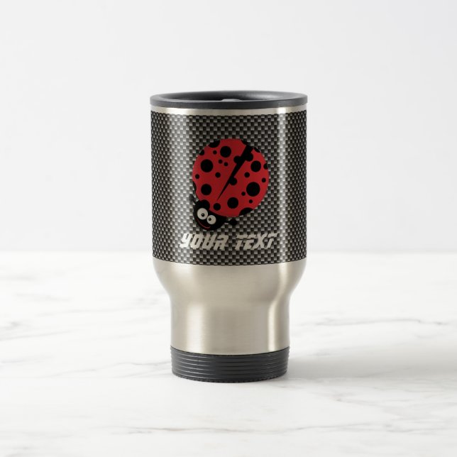 Mug De Voyage Coccinelle ; Fibre de carbone de Faux (Centre)