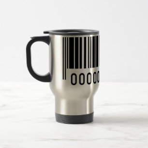 Mug De Voyage Code-barres noir Aluminium Voyage Mug