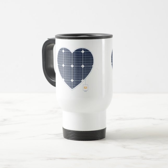 MUG DE VOYAGE COEUR D'ALIMENTATION DU PANNEAU SOLAIRE (Devant gauche)