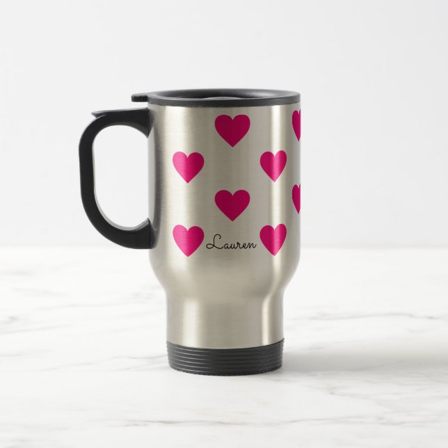 Mug De Voyage Coeur d'amour de roses indien (Gauche)